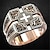 お買い得  指輪-1個 バンドリング 指輪 For 男女 クリスマス ハロウィーン パーティー 銅 ゴールドメッキ 幾何学的 十字架 レタード