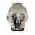 billiga pojkar 3d huvtröjor och tröjor-Pojkar 3D Grafisk Elefant 3D Huvtröja och sweatshirt Långärmad 3D-tryck Aktiv Polyester Elastan Barn