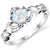voordelige Ringen-sterling zilver 925 Ierse claddagh vriendschap&amp;amp; liefdesring met gesimuleerd opaal hart 3