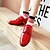 cheap Women&#039;s Oxfords-Women&#039;s Flats Flat Heel Low Heel Round Toe Daily Patent Leather PU Synthetics Lace-up White Black Red