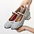 abordables Zapatos de salón y de baile moderno-Zapatos de baile Mary Jane de tacón bajo con purpurina roja para mujer: zapatos de salón de fiesta brillantes para ocasiones especiales