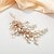 cheap Hair Styling Accessories-light rose gold clip rhinestone bridal comb barrette - handmade flower clip head pieces for women
