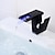 billige Klassisk-moderne badeværelsesvask armatur led/vandfald galvaniseret centersæt enkeltgreb et hulbads hane/badeværelsesvask armatur+ tilbehør/moderne/vintage/ja/messing