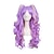 billige Syntetiske parykker-Cosplay Costume Wig Synthetic Wig Sweet Lolita Curly Wavy Loose Wave Natural Wave Curly Wig Blue / Black Rainbow Purple / Blue Pink / Blonde Pink blue Synthetic Hair 25 inch Women