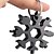 cheap Other Hand Tools-2pcak 18-in-1 Snowflake Multi-function Tool Stainless Steel Snowflake Keychain Tool/screwdriver Set/wrench Durable and Light and Portable a Beautiful Christmas Gift(black)