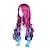billiga Kostymperuk-cosplay peruk vågig mittdel peruk foto färg mix rosa blå lila blandad blå rosa a11 mörkbrunt/gyllenblont syntetiskt hår damrött