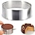 cheap Bakeware-Layer Cake Cutter Slicer Mousse Mould 8 inch Stainless Steel Round Bread Cake Adjustable Slicer Cutter Mold DIY Baking Cake Tools Kit Set