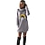 저렴한 여성 드레스-여성용 스웨터 드레스 미니 드레스 블랙 와인 그레이 카멜 긴 소매 프린트 한 색상 가을 봄 우아함 2022 S M L XL