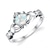 baratos Anéis-prata esterlina 925 irish claddagh amizade&amp;amp; anel do amor com coração de opala simulado 3