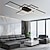 cheap Dimmable Ceiling Lights-3-Light 140 cm LED Ceiling Light Aluminum Silica gel Geometrical Painted Finishes Design Flush Mount Lights LED Modern Style Dining Room Bedroom Lights 110-240V ONLY DIMMABLE WITH REMOTE CONTROL