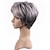 preiswerte Trendige synthetische Perücken-Synthetische Perücken Glatt Gerade Perücke Kurz Grau Synthetische Haare Damen Grau