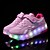 halpa Lasten valokengät-Sukupuolineutraali Urheilukengät Mukavuus Välkkyvät kengät USB-lataus PU Heelys-kengät Suuret lapset (7 vuotta +) Pikkulapset (4-7 vuotta) Päivittäin Kävely LED Pinkki Musta Syksy Kevät / Kumi