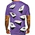abordables camiseta 3d para hombre-Camiseta de hombre con estampado de póquer cuello redondo manga corta gris púrpura amarillo fiesta estampado diario tops camisetas gráficas casuales