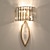 tanie Kinkiety kryształowe-Led kinkiety nowoczesny luksusowy złoty kinkiety ścienne sypialnia pokój dziecięcy kryształowa ściana światło 110-120v 220-240v 5 w