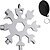 cheap Screw &amp; Nut Drivers-18-in-1 Stainless Multi-Tool Snowflake Multi-Tool Card Portable Keychain Screwdriver Bottle Opener Snowboarding Multi-Tool Come with Black Gift Box