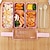 preiswerte Küchen-Aufbewahrung-900ml tragbare Brotdose 3-lagige Weizenstroh-Bento-Boxen Mikrowelle Geschirr Lebensmittelvorratsbehälter Lebensmittelbox 3er-Sets 1 Satz