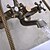 abordables Robinets de Baignoire-Robinet de baignoire en laiton, style royal antique rétro fixé au mur/monté sur le pont baignoire romaine baignoire douche mitigeurs avec douchette pour salle de douche de lavage