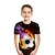 Недорогие 3d футболки мальчика-День детей Мальчики 3D Графика Футбол 3D Футболка С короткими рукавами 3D печать Лето Активный Спорт На каждый день Полиэстер Дети 2-13 лет