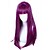 cheap Costume Wigs-women‘s long straight purple wig with bangs (adult)