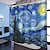 cheap Shower Curtains Top Sale-Van Gogh Starry Sky Town Digital Printing Shower Curtains with Hooks Modern Polyester New Design  70 Inch