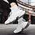cheap Men&#039;s Sneakers-Men&#039;s Trainers Athletic Shoes Sporty Casual Daily Outdoor Running Shoes Fitness &amp; Cross Training Shoes Tissage Volant Breathable Wear Proof Black and White White Black Fall Summer
