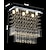 رخيصةأون نجف-6-الضوء 70 cm التصميم الحصري الأشكال الهندسية تصميم واحد نجفات معدن متعدد الطبقات نمط فني ستايل حديث الكروم فني الحديث 110-120V 220-240V