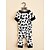 cheap Dog Clothes-Fitwarm Adorable Milk Cows Pet Dog Clothes Comfy Velvet Winter Pajamas Coat Jumpsuit  Dog Coral Fleece XL