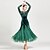 cheap Ballroom Dancewear-Ballroom Dance Dress Appliques Split Joint Women&#039;s Training Performance Long Sleeve Natural Chiffon Lace Velvet