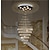 זול נברשות ייחודיות-נברשות מדרגות יוקרה תאורת קריסטל תליון תאורת תקרה מקורה מסעדת לובי אורות קריסטל סלון לופט תליית מנורה
