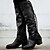 preiswerte Damenstiefel-Damen Stiefel Reitstiefel Blockabsatz Runde Zehe Kniehohe Stiefel Alltag PU Winter Schwarz Braun Grau