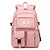 저렴한 가방-여성용 남여 공용 배낭 책가방 배낭 옥스퍼드 섬유 한 색상 조절 가능 대용량 지퍼 학교 일상 블랙 퍼플 블러슁 핑크 베이지