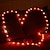 abordables Guirlandes Lumineuses LED-Guirlande lumineuse en forme de coeur 13ft 40led fée lumière romantique veilleuse décoration pour fête mariage anniversaire anniversaire étanche alimenté par batterie