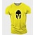 hesapli Erkek Tişörtleri ve Atletleri-Erkek Tişörtler T gömlek Sıcak Baskı Grafik Büyük Bedenler Yuvarlak Yaka Jimnastik Kısa Kollu Üstler Pamuklu Günlük Nostaljik Klasik Donanma Beyaz üzerine siyah Sarı üzerine siyah