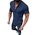 cheap Men&#039;s Shirts-Cotton V Neck Shirt Short Sleeve Button Up Slim Fit Sold Summer Fashion T-Shirt Tops  Shirt