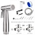 cheap Bidet Faucets-Two Ways 304 Stainless Steel Toilet Handheld Shattaf Bidet Sprayer Shower Heads Set Shower Faucet Accessories Muslim Shower G1/2 or G7/8