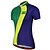 cheap Women&#039;s Cycling Clothing-21Grams® Women&#039;s Short Sleeve Cycling Jersey Summer Spandex Polyester Blue+Green Brazil National Flag Bike Jersey Top Mountain Bike MTB Road Bike Cycling UV Resistant Breathable Quick Dry Sports