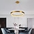 abordables Design Anneau et Rond-60 cm Lanterne Desgin Lustre Acier Inoxydable Plaqué Moderne 110-120V 220-240V