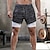 cheap Mens Active Shorts-Men&#039;s Active Board Shorts Shorts Workout Shorts Running Shorts Drawstring Layered Sporty Solid Color Camouflage Cycling Breathable Short Sport Gym Sports &amp; Outdoors Sporty Silver Black Stretchy