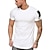 billige Casual T-skjorter for menn-menns gym muskler atletisk t-skjorte mote glidelås trening bomullsskjorte slim fit sommer kortermet topp