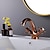 cheap Classical-Bathroom Sink Faucet - FaucetSet Oil-rubbed Bronze / Antique Brass / Electroplated Centerset Two Handles One HoleBath Taps