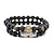 cheap Bracelets-Natural Lava Tiger Eye Stone Beads Bracelet Antique Gold Lion Head Bracelet Set High Grade pulseras Hombre for Men