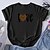 저렴한 티셔츠 &amp; 탱크 탑-여성용 T 셔츠 그래픽 심장 문자 프린트 라운드 넥 탑스 100% 면 베이직 기본 탑 화이트 블랙 푸른