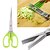 cheap Cooking Utensils-Multi-purpose Kitchen Scissors With Cleaning Brush Minced 5 Layers Chopped Laver Tools Shredded Scissor Scallion Cutter