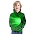 cheap Hoodies &amp; Sweatshirts-Kids Boys 3D Vertigo Hoodie Long Sleeve  Optical Illusion Print Pocket  Green Red Yellow Children Tops Fashion Hoodie