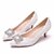 cheap Wedding Shoes-Women&#039;s Wedding Shoes Wedding Party &amp; Evening Wedding Heels Bridal Shoes Rhinestone Pearl Lace Pumps Pointed Toe Business Sexy Minimalism PU Loafer Color Block Solid Colored White