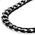 저렴한 보석류-urban-jewelry 강력한 남성용 목걸이 블랙 316l 스테인레스 스틸 체인 46, 54, 59, 66-cm, (6mm)
