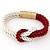 cheap Bracelets-Women&#039;s Men&#039;s Braided Rope Chain Bracelet with Magnetic Clasp Bow Charm Bangle - Claret