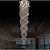 cheap Chandeliers-9-Light 60 cm Line Design Unique Design Geometric Shapes Chandelier Metal Layered Artistic Style Modern Style Chrome Contemporary Nature Inspired 110-120V 220-240V