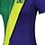 cheap Women&#039;s Cycling Clothing-21Grams® Women&#039;s Short Sleeve Cycling Jersey Summer Spandex Polyester Blue+Green Brazil National Flag Bike Jersey Top Mountain Bike MTB Road Bike Cycling UV Resistant Breathable Quick Dry Sports