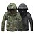 preiswerte Jagdjacken-Herren Hoodie-Jacke Jagdjacke Fleecejacke für Wanderer Außen warm halten Wasserdicht Windundurchlässig Atmungsaktiv Herbst Winter Solide Jacke Kapuzenshirt Winterjacken Vlies Softshell Campen und